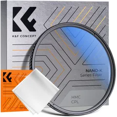 新品 K&F Concept 67mm PLフィルター 偏光フィルター コントラスト 反射調整用 レンズフィルター 薄枠 円偏光フィルター CPLフィルター クリーニングクロス付属 （Nano-Klear）のサムネイル