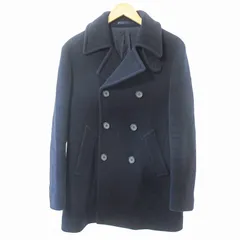 ユナイテッドアローズ UNITED ARROWS Pコート ジャケット メルトン ウール カシミア混 S 紺 ネイビー 0120のサムネイル