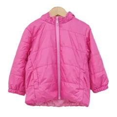 ユニクロ ジャンパー アウター パフテックウォッシャブルフルジップパーカ キッズ 女の子用 100サイズ ピンク UNIQLO 【中古】