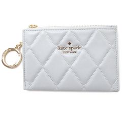 【新品 未使用】Kate spade ケイトスペード アウトレット キルティング スモール カード ホルダー カードケース 小銭入れ付き KG426 020