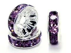 ロンデル 平型(シルバー)(パープル)(7mm)(100個)