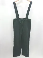 ◇ Θ Discoat ディスコート 無地 ロング丈 サロペット オーバーオール スカート サイズL ブラック系 レディース E  【1506190013978】