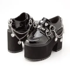 夢展望公式 [新品未使用] キラキラハートチャームハートローファー [ブラック] 他カラー別ページ有 dearmylove パンプス その他パンプス 533732-04