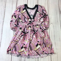伊太利屋 - 伊太利屋/GKITALIYA(イタリヤ) チュニック サイズ9 M レディース美品 - ライトブルー×ライトパープル×マルチ  七分袖/シースルー/ラインストーン/レースの通販 by ブランディア｜イタリヤならラクマ