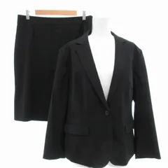 UNIQLO ストレッチテーラードジャケット+フレアスカート　ブラック 2025年最新】UNIQLO 季節感：春 ビジネス スカートスーツ上下の