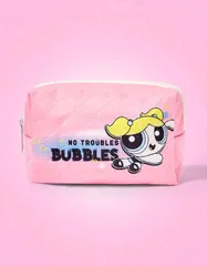 THE POWERPUFF GIRLS 　パワーパフガールズ　バブルス　ポーチ　ピンク　パワパフ　コスメポーチ　化粧ポーチ　メイクポーチ　マルチポーチ　可愛い　アメコミ　キャラクター　平成　レトロ　ギフト　プレゼント　海外雑貨