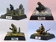 【中古】(未使用･未開封品)　食玩　ゴジラ名鑑　全4種セット(ゴジラ、キングコング対ゴジラ、モスラ対ゴジラ、ゴジラvsデストロイヤ) 60wa65s