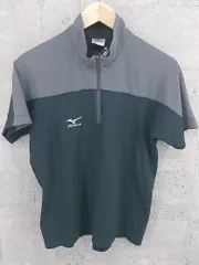 ◇ MIZUNO ミズノ 半袖 ハーフジップ Tシャツ カットソー S グレー # 1002799977890 【中古】 【1002799977890】