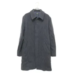 A.P.C (アーペーセー) ×FOX BROTHERS フォックスブラザーズ ツイード ステンカラーコート ネイビーのサムネイル