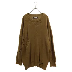 NEIGHBORHOOD (ネイバーフッド) 21SS SAVAGE CREW デストロイ ニット セーター カーキ 211EUNH‐KNM01のサムネイル