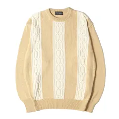 Yves Saint Laurent イヴサンローラン ニット ベージュ×アイボリー サイズ:MA | 90s ローゲージ切替し コットンニット セーター | 90年代 アーカイブ | トップス プルオーバー【メンズ】【中古】のサムネイル