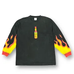 VETEMENTS 19AW Black Hot Sauce Long Sleeve Tee ブラックホットソースTシャツ ロンT カットソー ヴェトモン MAH20TR010 ブラック M 71258A6のサムネイル