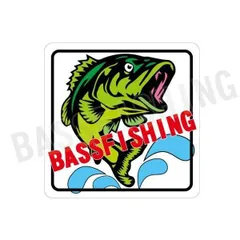 バスフィッシングステッカー デカール 車 タックルボックスにも 釣りステ キャンプ アウトドア バス釣り ブラックバス