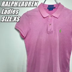 【国内古着】RALPH LAUREN　ラルフローレン　半袖ポロシャツ　レディース　サイズ表記XS　ピンク