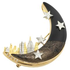 本物保証】 新品同様 リーフ ブローチ 約16.3g K18(750刻印) メレ  