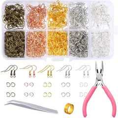 【特価セール】手芸用品 ハンドメイド 手作り DIY用 ブレスレット ピアス アクセサリーパーツ イヤリング ネックレスなどDIYツール付属 VIVIZHWH (箱詰め)のサムネイル