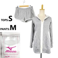 美品★Mizuno【ミズノ】ルームウェア/セットアップ パーカー & ショートパンツ【上S/下M/グレー】ジャージ/hoodie/Trousers◆BJ101-d<sale>