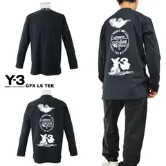 新作 Y-3 ワイスリー バックロゴロングTシャツ GFX LS TEE 希少 オーバーサイズ コットン GFX LS TEE ヨージ・ヤマモト アディダス 長袖 カットソー クルーネック 男女兼用