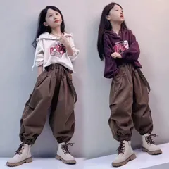 クーポンで10%OFF★ セットアップ ガールズ スポーツウェア ダンスウエア 女の子 キッズ 上下セット スウェット トレーナー フード付き シンプル 運動着 普段着 子供服 セットアップ 長袖 長ズボン お出かけ 秋着 KSFC136(2色120-160)