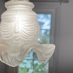 フランスアンティーク　ランプシェード　照明器具　古ガラス　　フレンチインテリア【627】