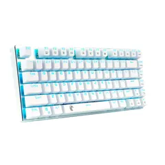 新品 e元素ゲーミングキーボード メカニカル式キーボード USB接続有線 81キーアンチゴーストキー LEDバックライト 防水機能付きゲーマー向け英語配列 (青軸・ホワイト)