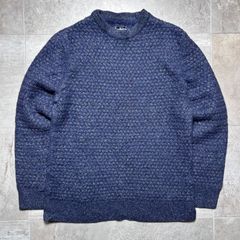 Barbour  クルーネック  ニット  XL size  ネイビー  紺色  ウール  コットン  セーター  バブアー  厚手  古着
