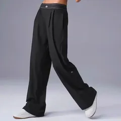美品ALO YOGA アローヨガ ワイドパンツ速乾ネイビー Sサイズ