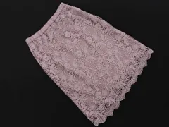 Couture brooch クチュールブローチ 総レース Aライン 台形 スカート size36/ラベンダー ■◇ レディースのサムネイル