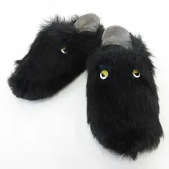 フェンディ FENDI スリッポン ルームシューズ スリッパ モチーフ ファー ブラック 黒 11 ☆AA★のサムネイル