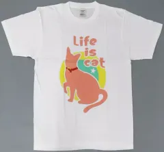 【中古】Tシャツ 百地希留耶(キャル) 希留耶の「Life is cat」Tシャツ ホワイト フリーサイズ 「プリンセスコネクト!Re：Dive プリコネフェス2023」