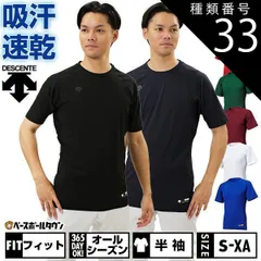 【新品未使用】種類33:(RED)レッド/L 野球 アンダーシャツ 大人 半袖 丸首 フィットタイプ デサント 軽量 吸汗速乾 DESCENTE STD721B STD-721B