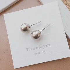 大粒シルバーのピアス/イヤリング◇大振り メタルボール