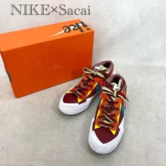 NIKE NIKE sacai サカイ kaws カウズ Blazer Low DM7901-600 ローカットスニーカー 27cm レッド 箱付き メンズ 靴