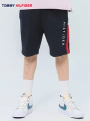 トミーヒルフィガー ショートパンツ ロゴ刺しゅう 半袖 ユニセックス 春服 夏服 TOMMY HILFIGER トップス ストリート 78J3857 ネイビー