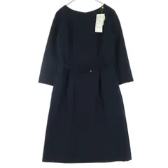 未使用 ROPE PICNIC ロペピクニック 7分袖 ロングワンピース 38 ブラック レディース 古着