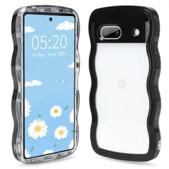 【Newnugds】Google Pixel6A-ケース グーグルピクセル6A ケース 韓国 おしゃれ シンプル 波状エッジ 透明 2in1 pixel 6A-ケース 創意 個性 超軽量 可愛い 女子向け Pixel6A スマホケース 指紋防止 擦り傷防止 全