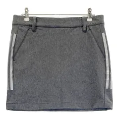 サイズ：M ADIDAS GOLF アディダスゴルフ FS6388 インナー付スカート スリーストライプ  グレー系 [240101481854] ゴルフウェア レディース ストスト