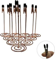 Liebste メモ ホルダー スタンド クリップ カード ポップ メニュー立て カード立て 席札 結婚式 12cm(ピンクゴールド,  12cm)