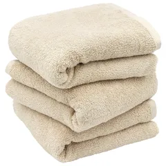 hiorie(ヒオリエ) ミニバスタオル 日本製 ホテルスタイルタオル 3枚セット シアーベージュ 50×100cm 無地 瞬間吸水 小さめ タオル セット 耐久性 綿100% 【選べる18色】 泉州タオル