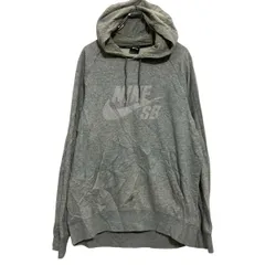 NIKE SB プリントスウェット パーカー M グレー ナイキエスビー プルオーバー 裏起毛 古着卸 アメリカ仕入 a702-6741
