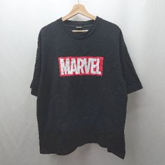 ◇ MARVEL Japan 크루 넥 로고 프린트 마블 캐주얼 반소매 T 셔츠 사이즈 F 블랙 계 남성 E [1506230030637]