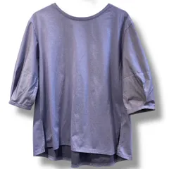 美品 Gabardine K.T ギャバジンケーティー プレーティング天竺ドッキングプルオーバー ブルー系 11サイズ 日本製 2024年製 クルーネックカットソー 七分袖 レディース 春 ゴーゴー古着マルイ草加店1985