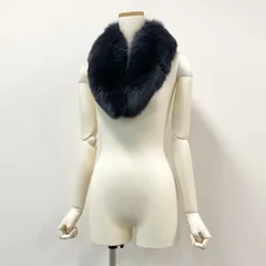 15i19 SAGA FOX サガフォックス ブルーフォックス ティペット マフラー 衿巻き ネイビー系 染フォックスファー レディースu02t