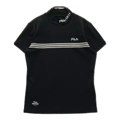 サイズ：M FILA GOLF フィラゴルフ  ハイネック 半袖Tシャツ  ブラック系 [240101441513] ゴルフウェア レディース ストスト