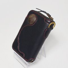 ハンドメイド　ラウンドファスナーミドルウォレット158　栃木レザースムースヌメ