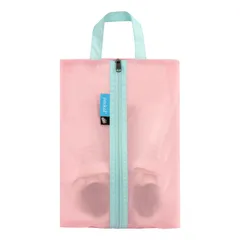 新品 pack all シューズケース 子供 シューズバッグ 上履き入れ 小学生 撥水加工 ジッパー付き収納バッグ かわいい 男の子 女の子 保育園 幼稚園 入園グッズ (ピンク)