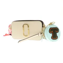 【中古】マークジェイコブス MARC JACOBS ショルダーバッグ ポーチ スカーフ付き ブラック×ベージュ【レディース】