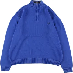 古着 チャップス CHAPS コットンニットハーフジップセーター メンズXL/eaa348666