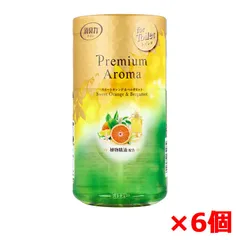 トイレ用消臭芳香剤 エステー トイレの消臭力 プレミアムアロマ スイートオレンジ＆ベルガモット 400mL X6個