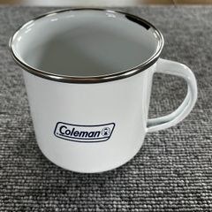 Coleman（コールマン） ホーローマグカップ ホワイト／ネイビーロゴ